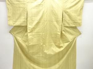 アンティーク　縞織り出し手織り紬着物